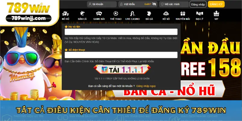 Tất cả điều kiện cần thiết để đăng ký 789win Tất cả điều kiện cần thiết để đăng ký 789win
